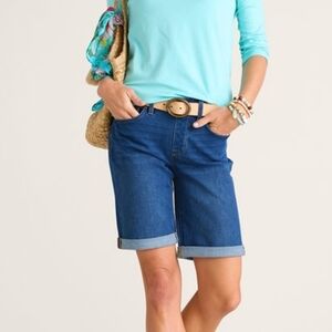 Soft Surroundings Ultimate Denim Pull On Relaxed Shorts
